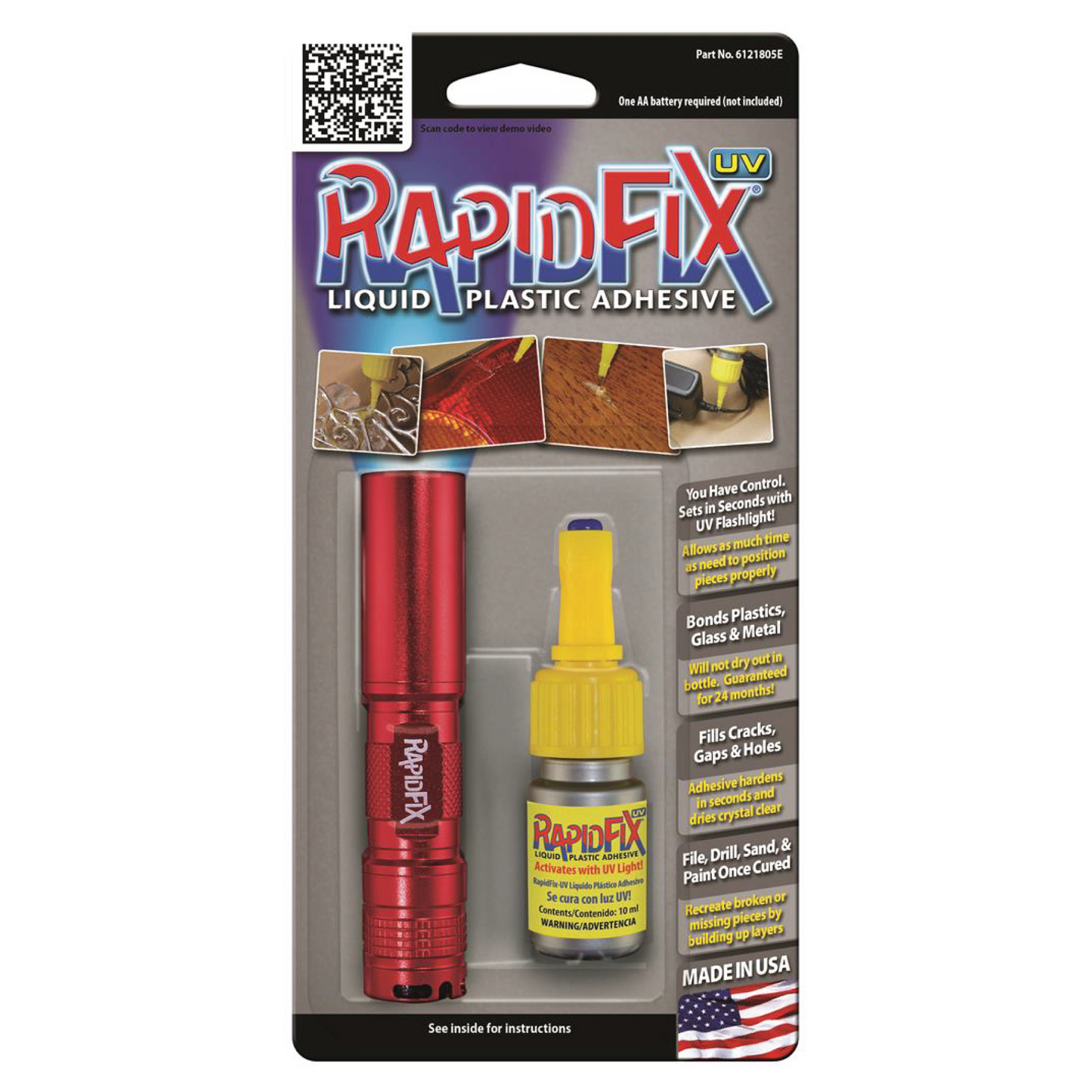 RAPIDFIX UV ADHESIVE W/FLASHLIGHT